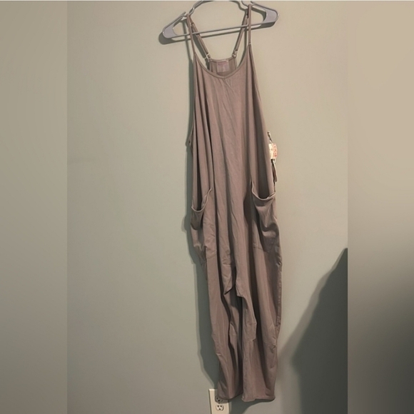 FP Movement x Hatch Hot Shot Maternity Onesie mocha latte L Free People - Picture 4 of 9